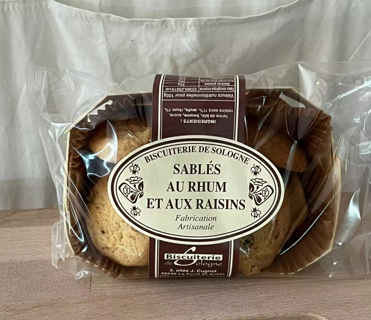 Sablés au rhum et aux raisins