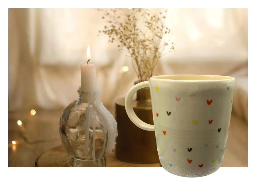 Tasse en grès Collection "Cœur Tendre"