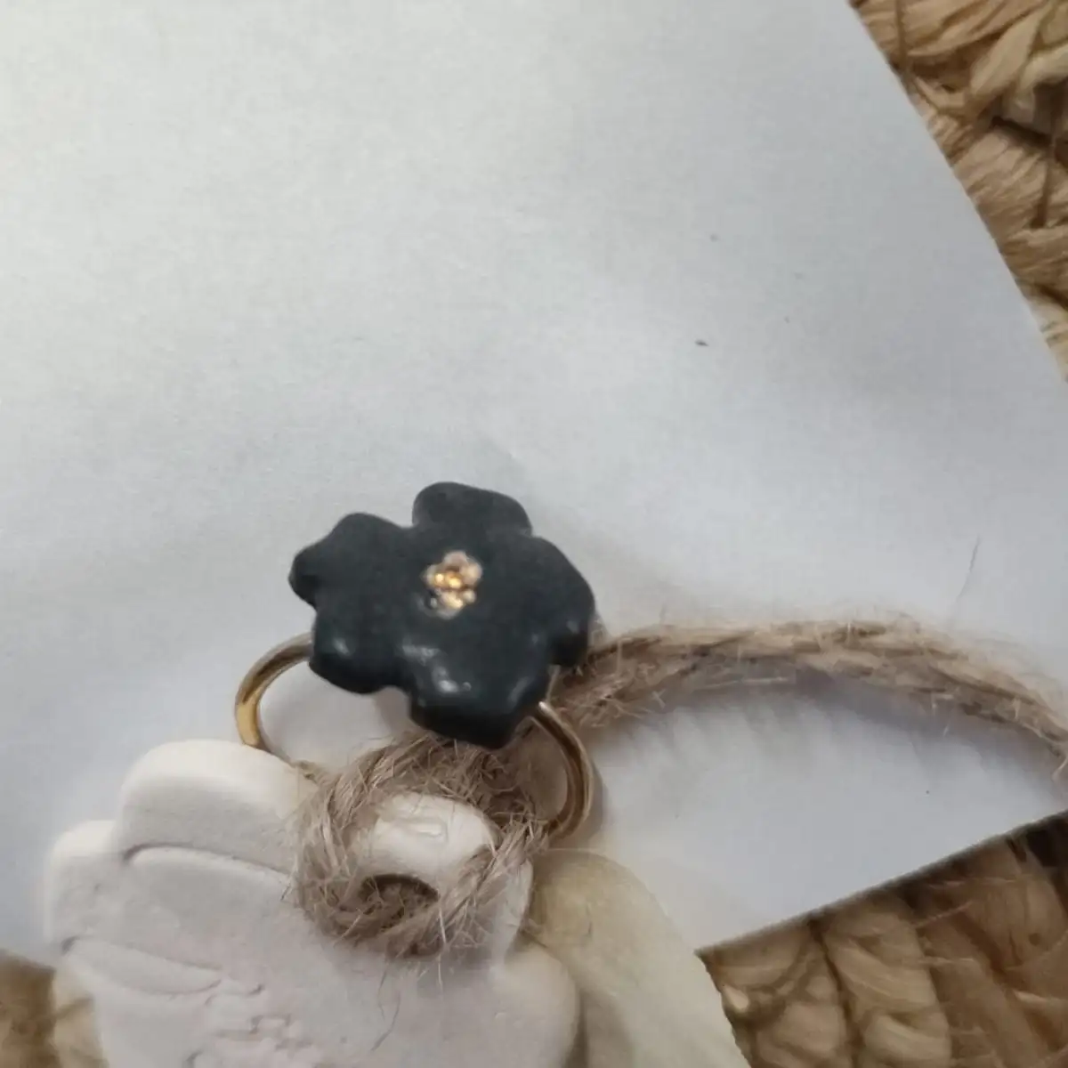 Petite Fleur - Céramique Doré à l'Or Fin