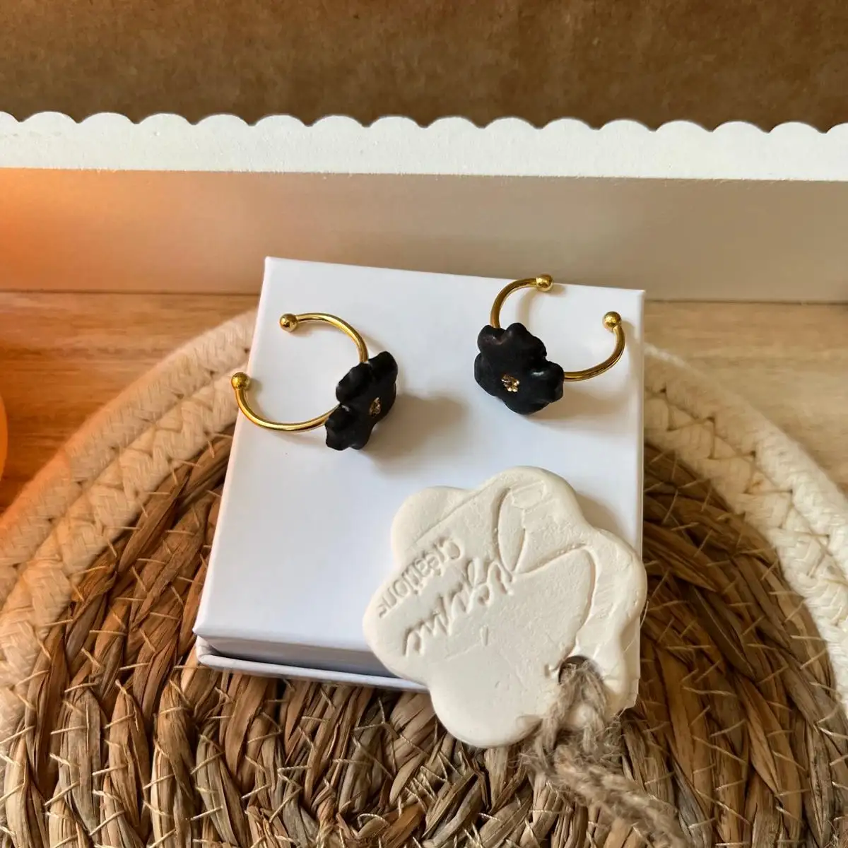 Petite Fleur - Céramique Doré à l'Or Fin