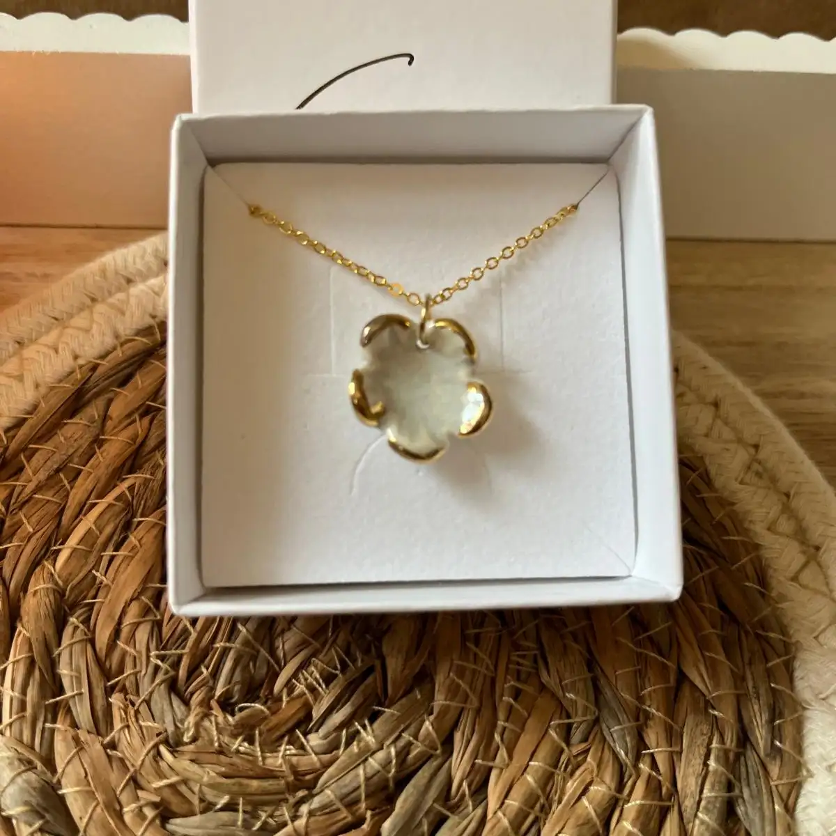 Petite Fleur - Céramique Doré à l'Or Fin