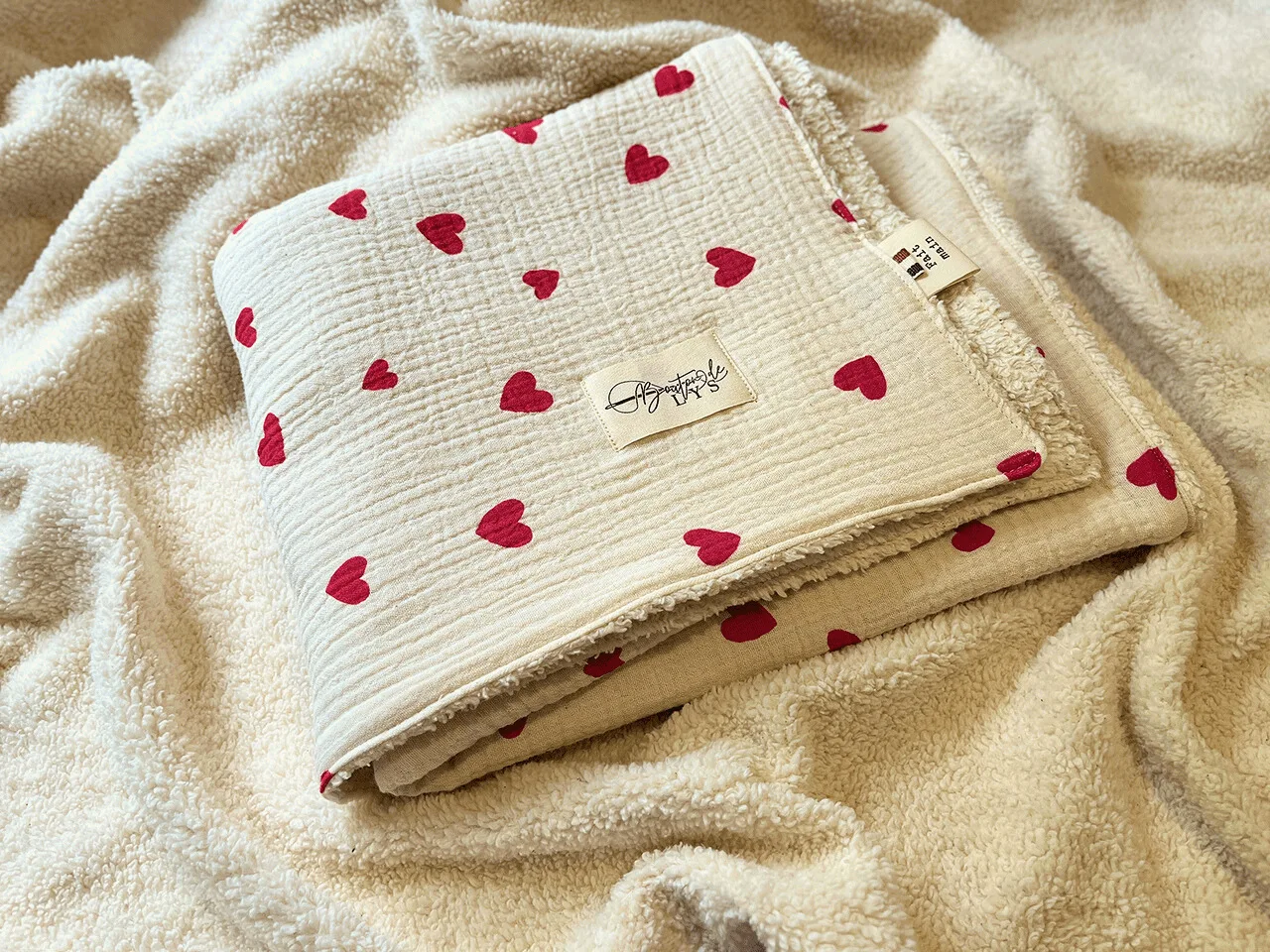 Couverture en Sherpa en coton Bio