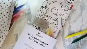 Set de table à colorier : Créez, Lavez, Recommencez !