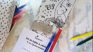 Set de table à colorier : Créez, Lavez, Recommencez !