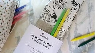 Set de table à colorier : Créez, Lavez, Recommencez !