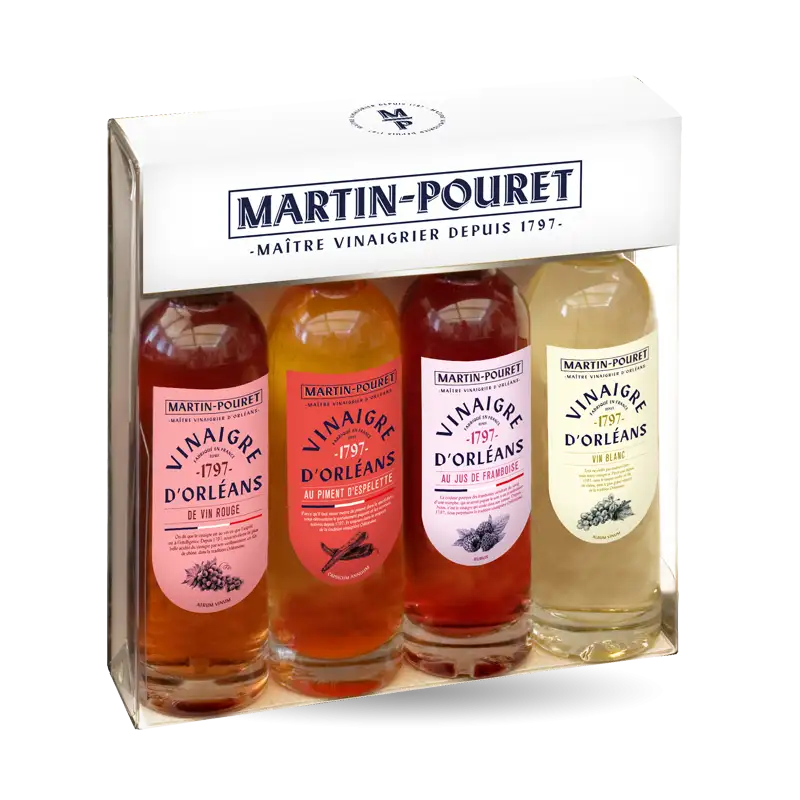 Coffret découverte vinaigres 4x10cl - Maison Martin-Pouret, Orléans