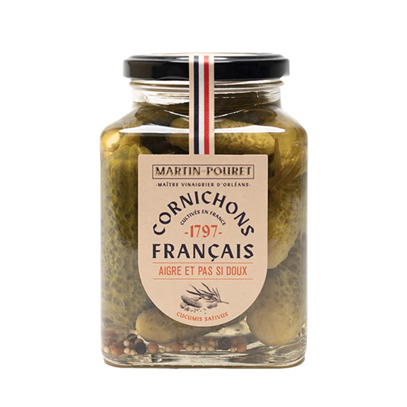 Cornichons Français aigre et pas si doux 270g - MARTIN POURET