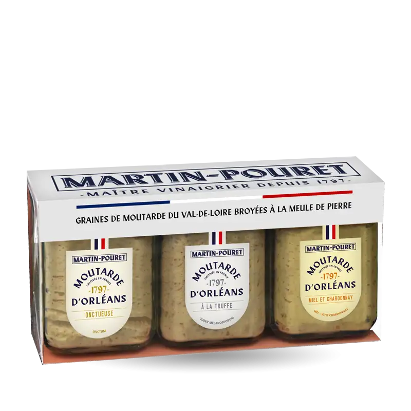 Coffret découverte moutardes 3x95g - MARTIN POURET
