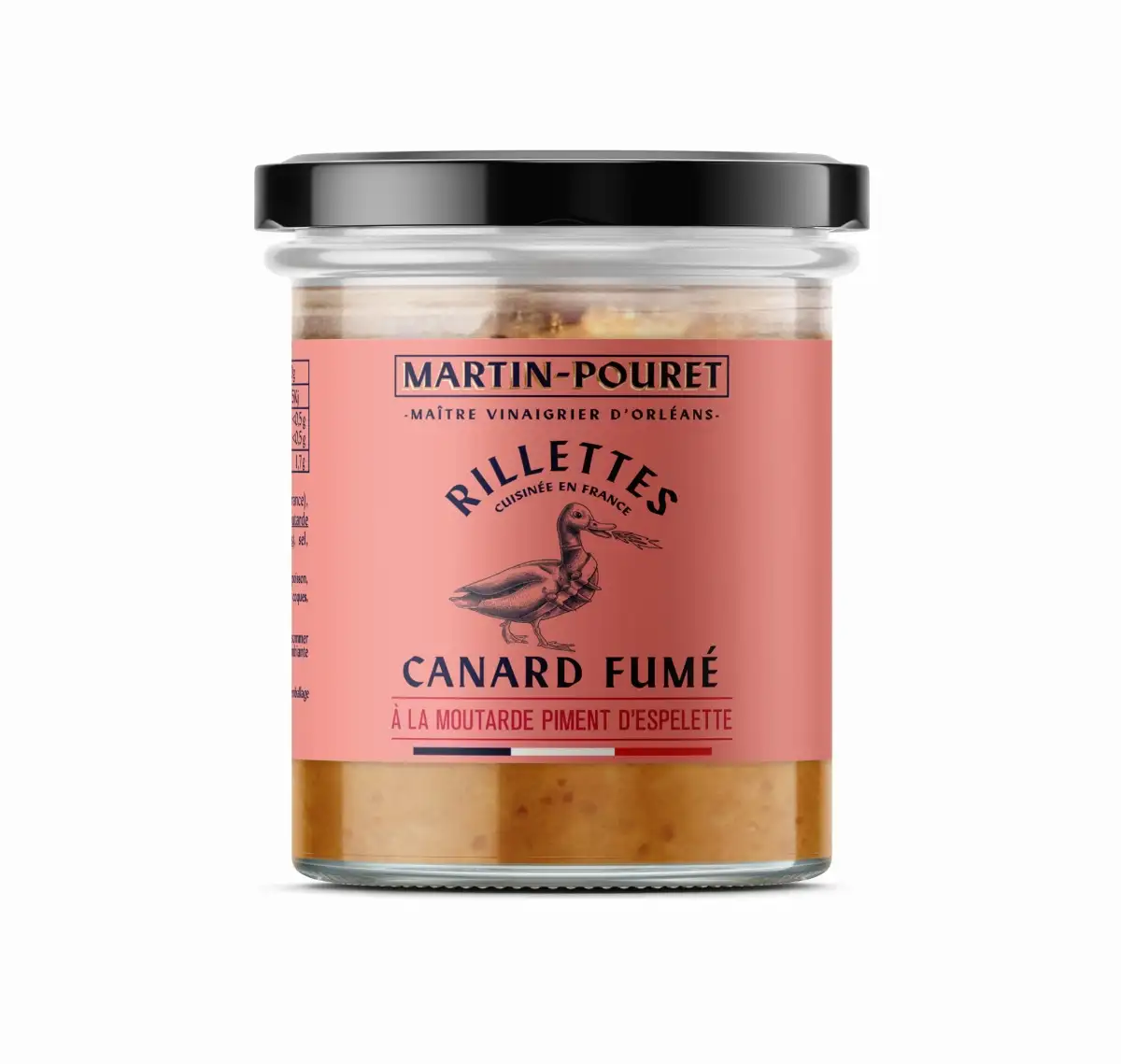 Rillettes de canard à la moutarde piment d’Espelette 150g