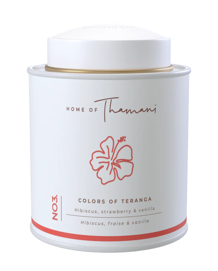 Infusion colors of Teranga - Hibiscus, Fraise & Vanille