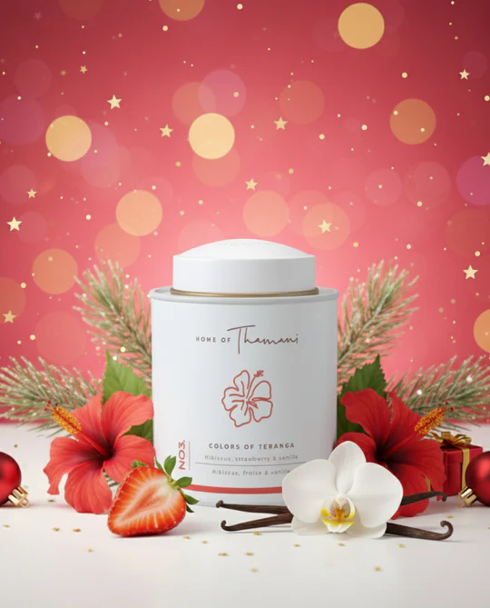 Infusion colors of Teranga - Hibiscus, Fraise & Vanille