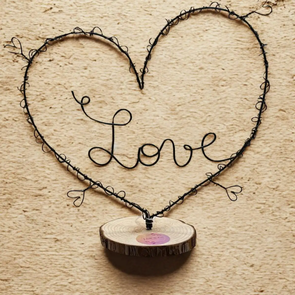 Coeur "LOVE" Poésie de Fil - Line and Co