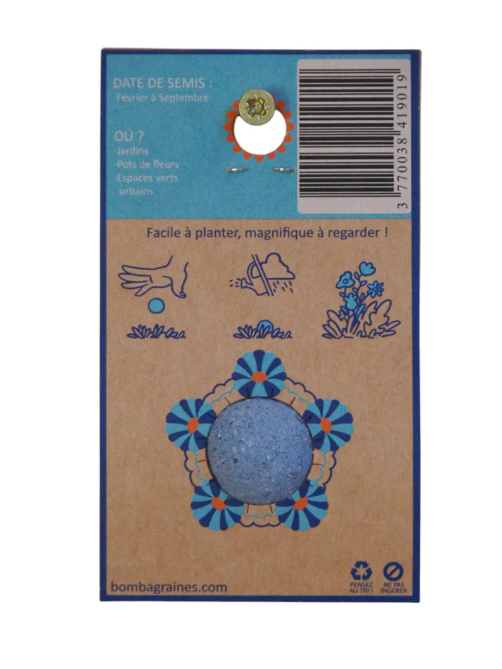 BOMBA GRAINES Pack de 1 - Bombes de fleurs mellifères - Nina BoutiK