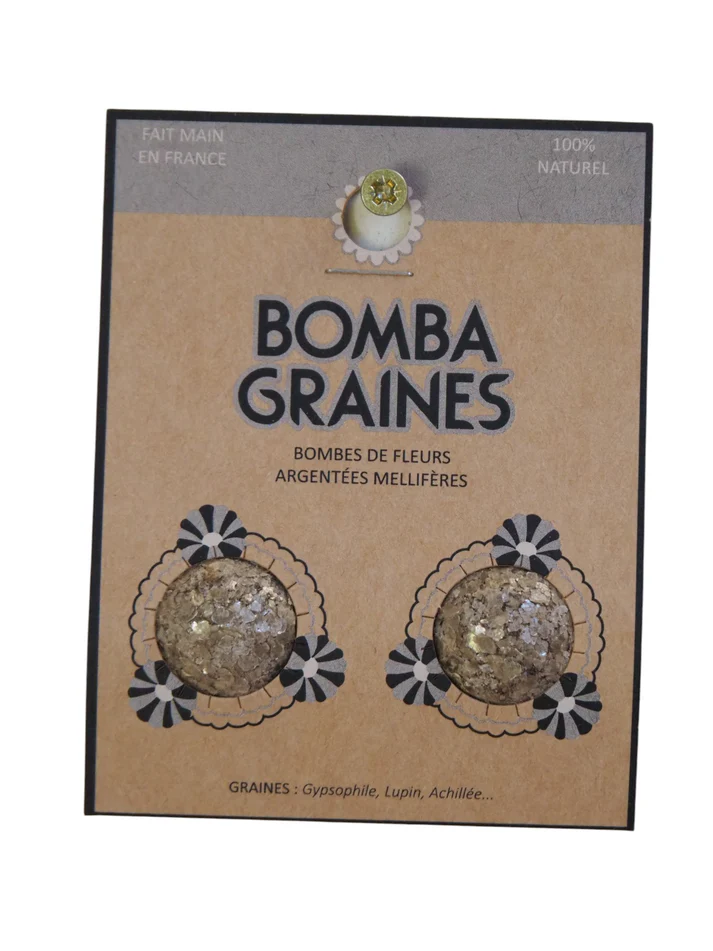 BOMBA GRAINES Pack de 2 - Bombes de fleurs mellifères - Nina BoutiK