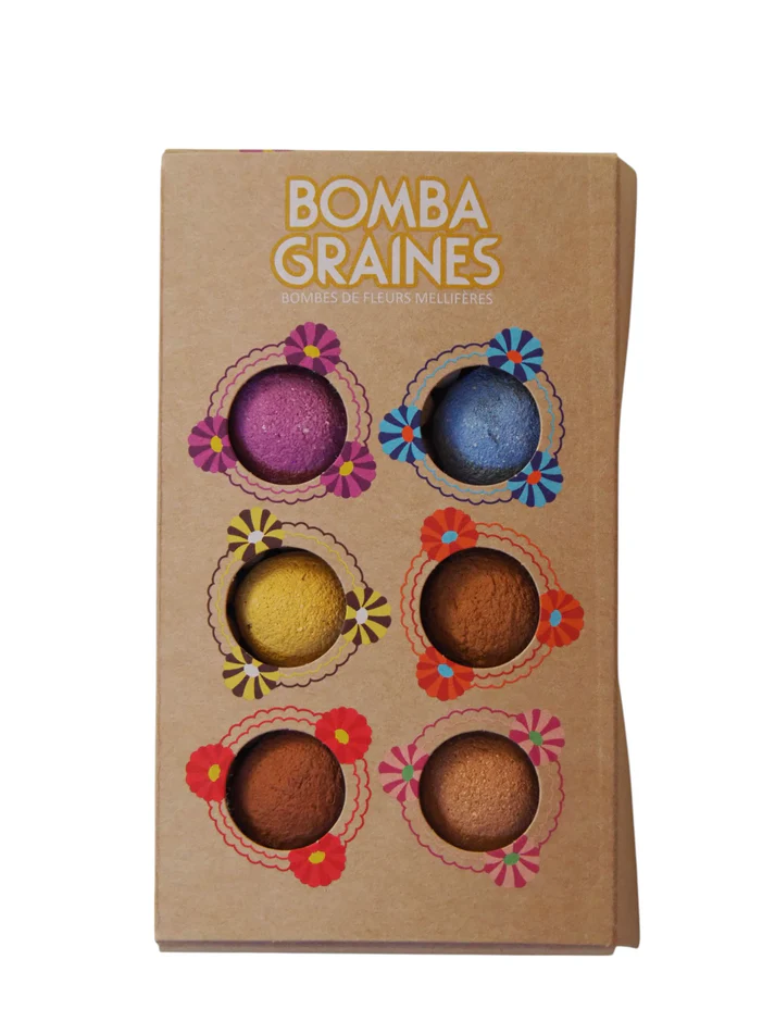 BOMBA GRAINES Pack de 6- Bombes de fleurs mellifères - Nina BoutiK