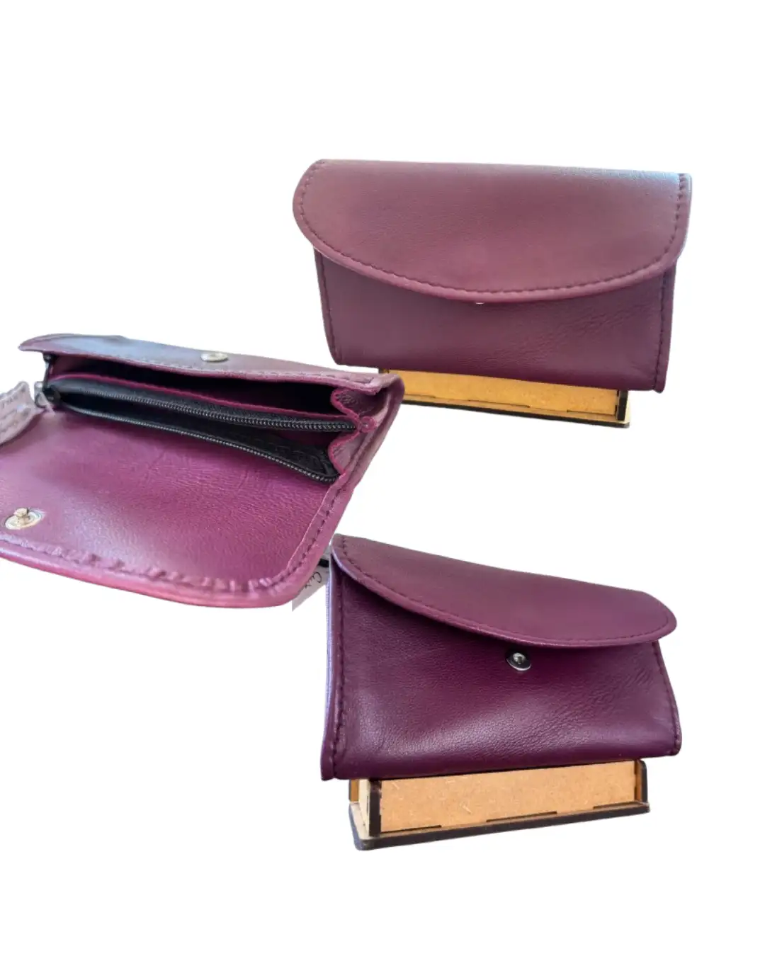 Porte monnaie "Sylvie" Cuir Agneau - Nina Boutik