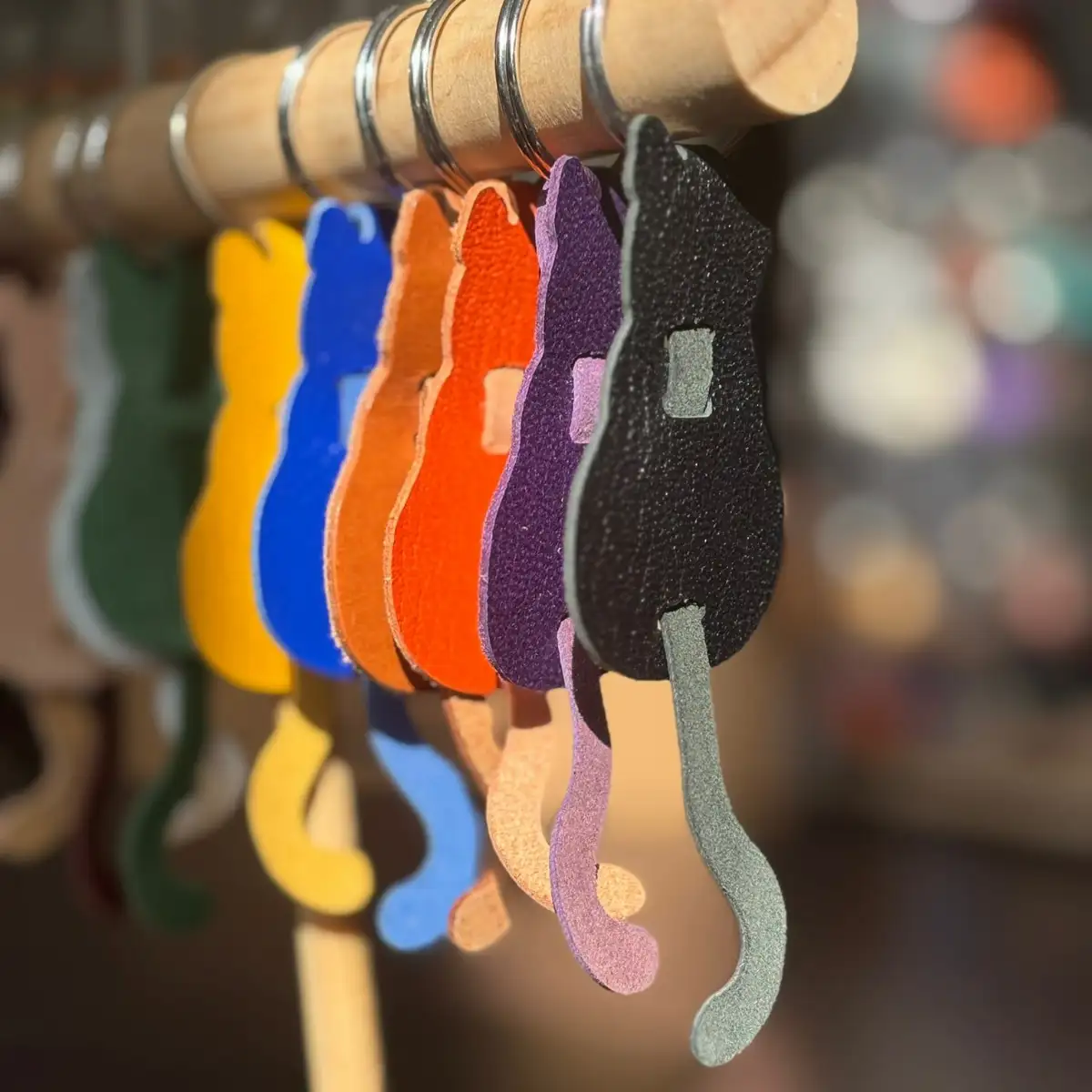 Porte-clés chat en cuir - Nina Boutik