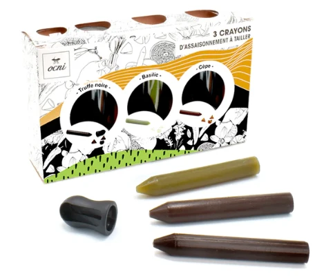 COFFRET FESTIN FESTIF | 3 crayons : Basilic (BIO) + Truffe noire + Cèpe