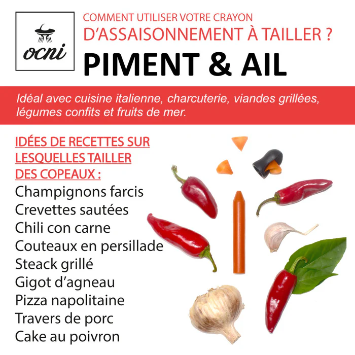 COFFRET DÉCOUVERTE (BIO) | 3 crayons : Citron confit + Basilic + Piment & ail