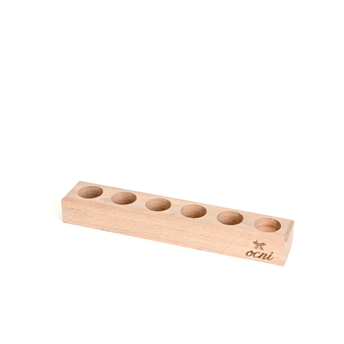 Présentoir en bois pour 5 crayons et 1 taille-crayon (non inclus)
