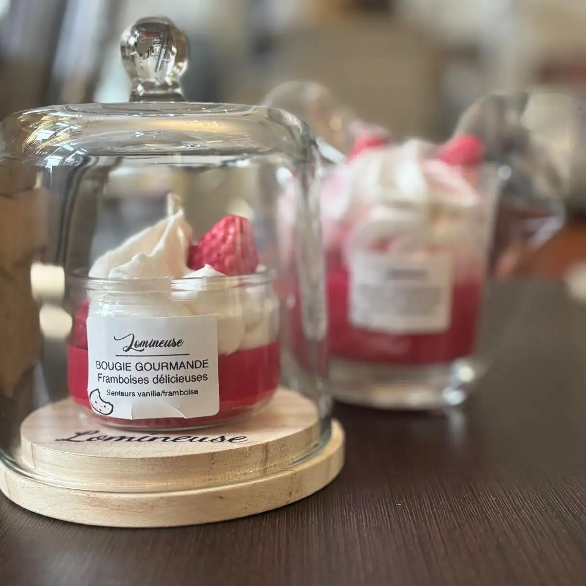 Bougie Gourmande Framboises délicieuse - Nina Boutik