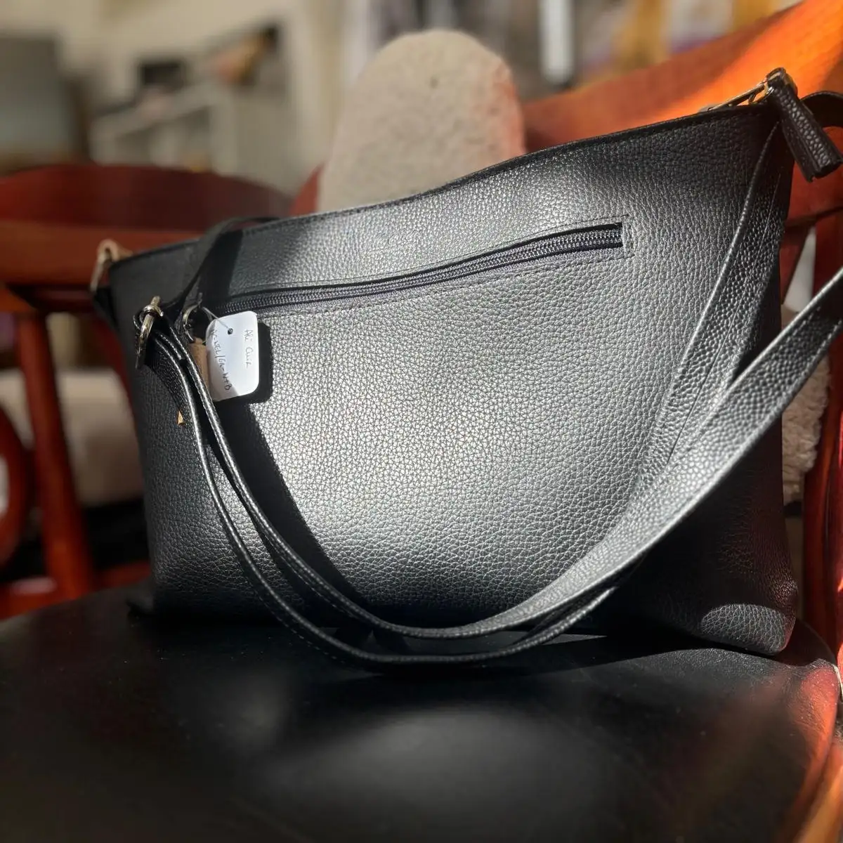 Sac Bandoulière Bicolore Camel & Noir - Nina Boutik