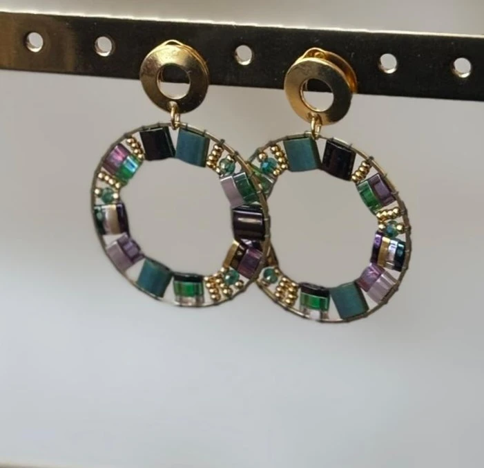 Boucles d'Oreilles - Magic Circle Multicolore - Nina Boutik