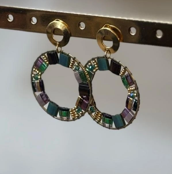 Boucles d'Oreilles - Magic Circle Multicolore - Nina Boutik