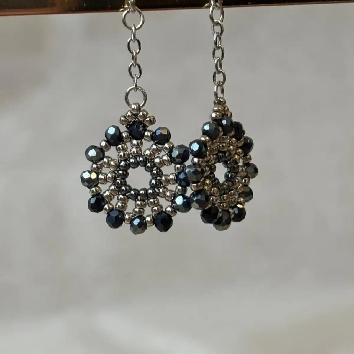 Boucles d'Oreilles - Ferry Wheels Gris & Métal - Nina Boutik