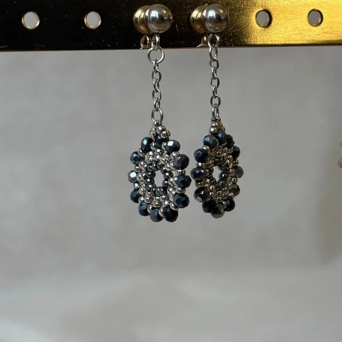 Boucles d'Oreilles - Ferry Wheels Gris & Métal - Nina Boutik