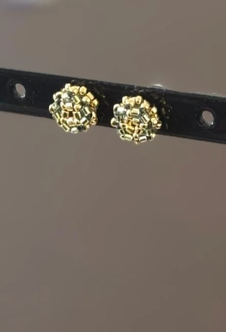 Puces d'Oreilles - Sakura Argentée & Dorée - Nina Boutik