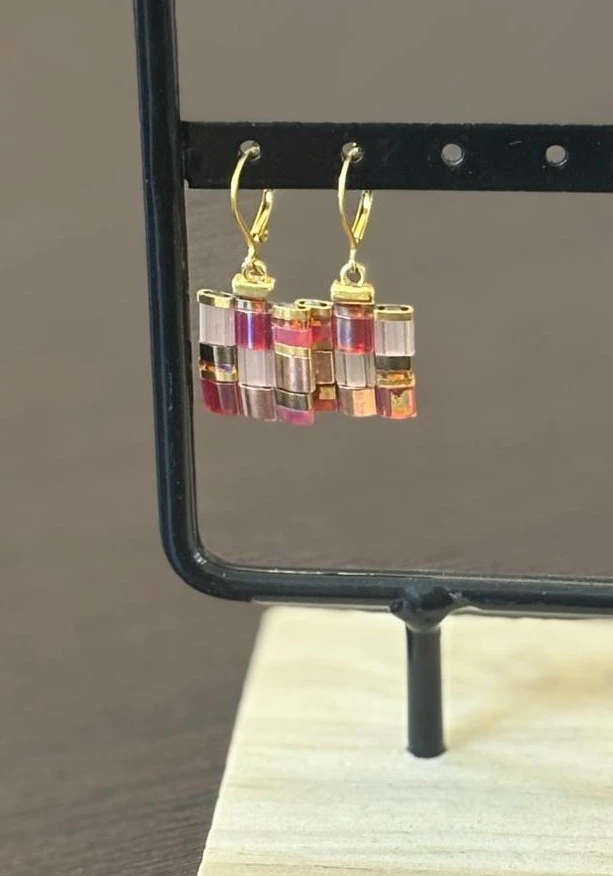 Boucles d'Oreilles - The Wall Rose & Doré - Nina Boutik