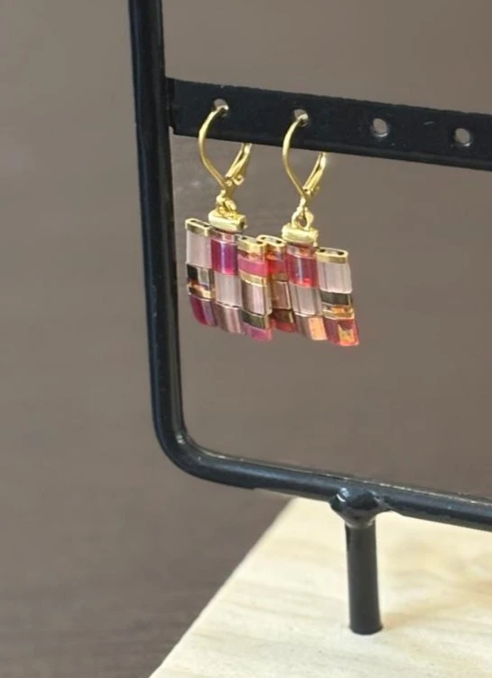 Boucles d'Oreilles - The Wall Rose & Doré - Nina Boutik