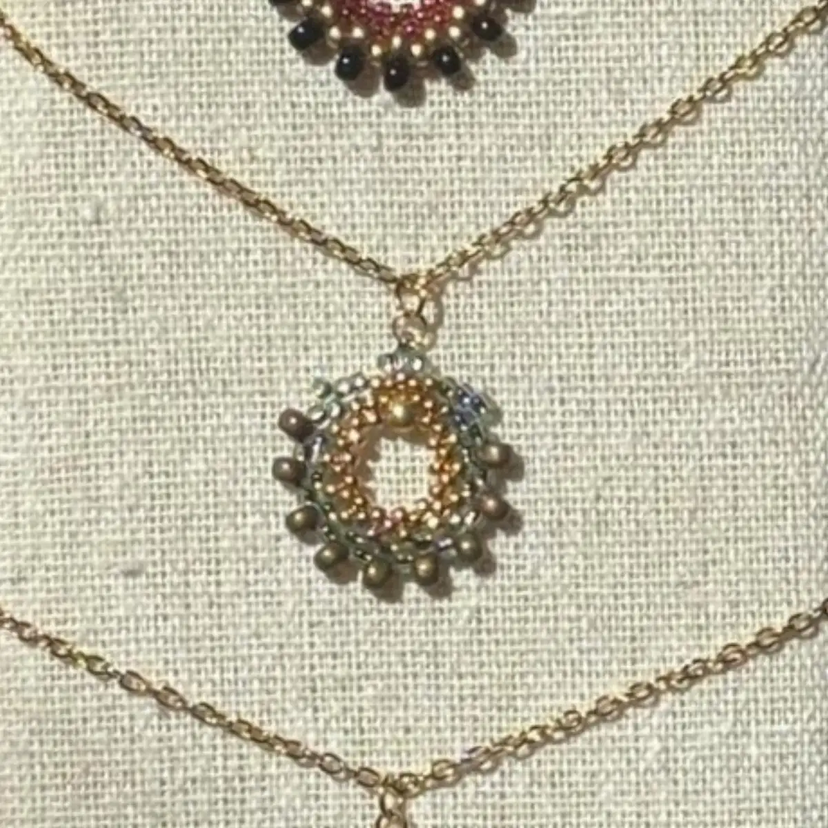 Collier - Fancy Shells Turquoise & Doré - Nina Boutik