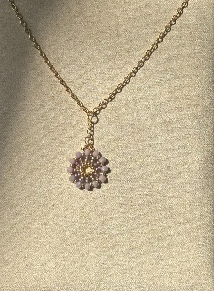 Collier - Ferry Wheels Lilas & Doré - Nina Boutik