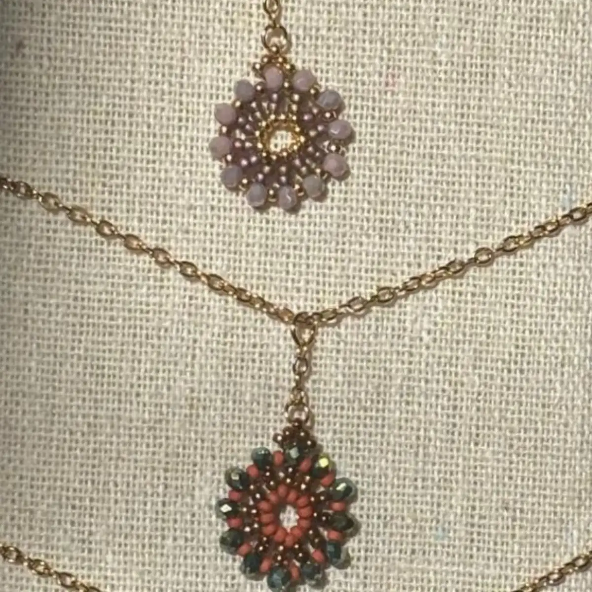 Collier - Ferry Wheels Lilas & Doré - Nina Boutik