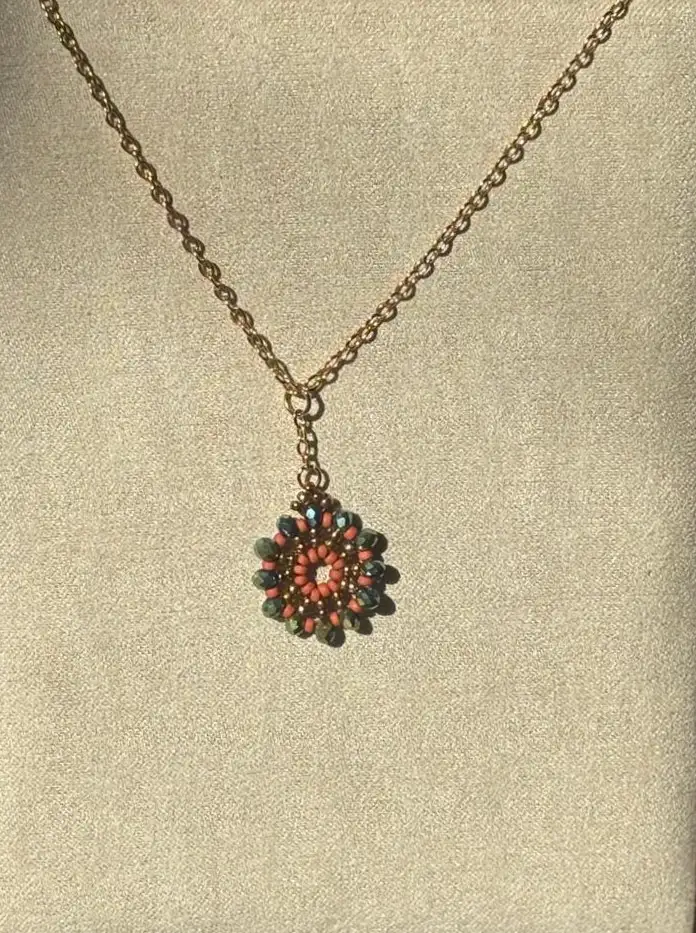 Bracelet - Ferry Wheels Corail, Turquoise & Doré - Nina Boutik