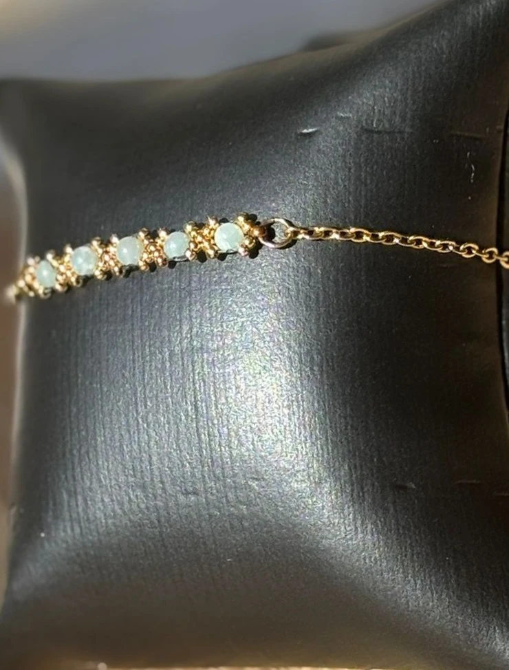 Bracelet - Precious Lace Bleu Clair & Doré