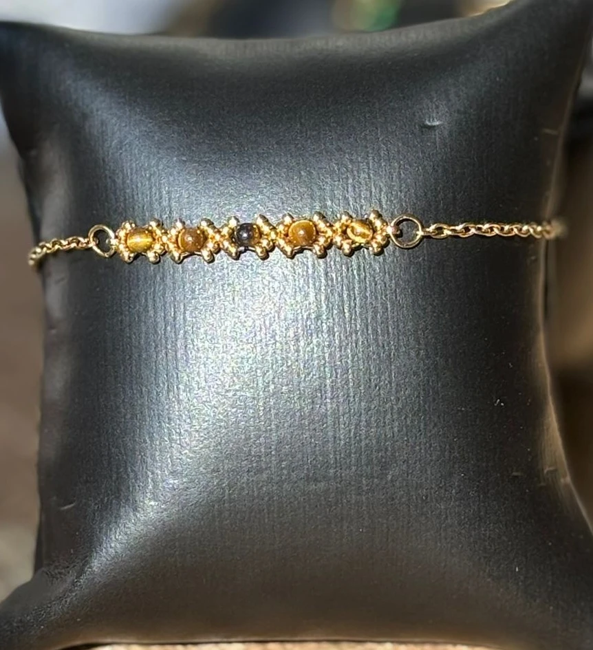 Bracelet - Precious Lace Marron & Doré