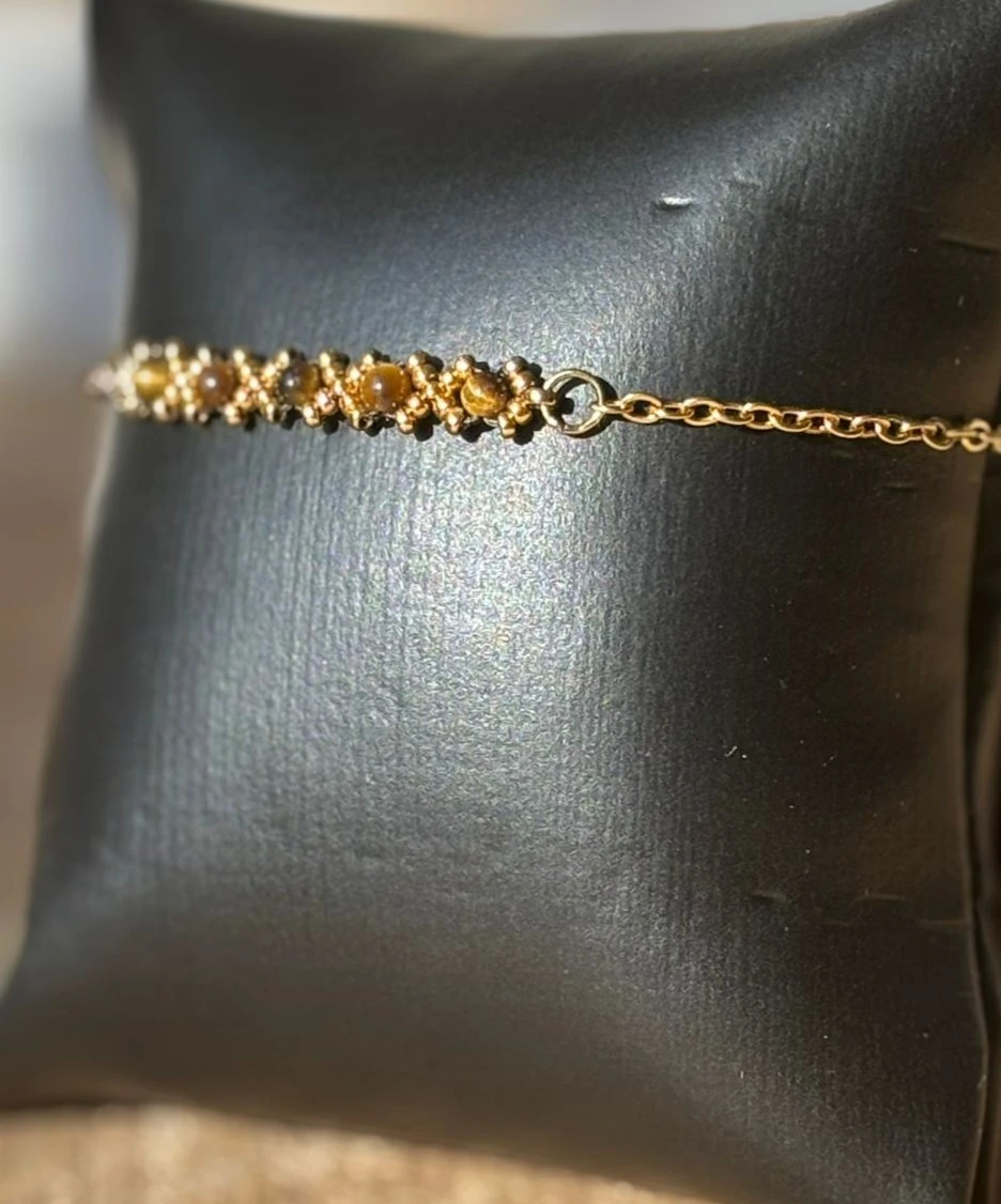 Bracelet - Precious Lace Marron & Doré