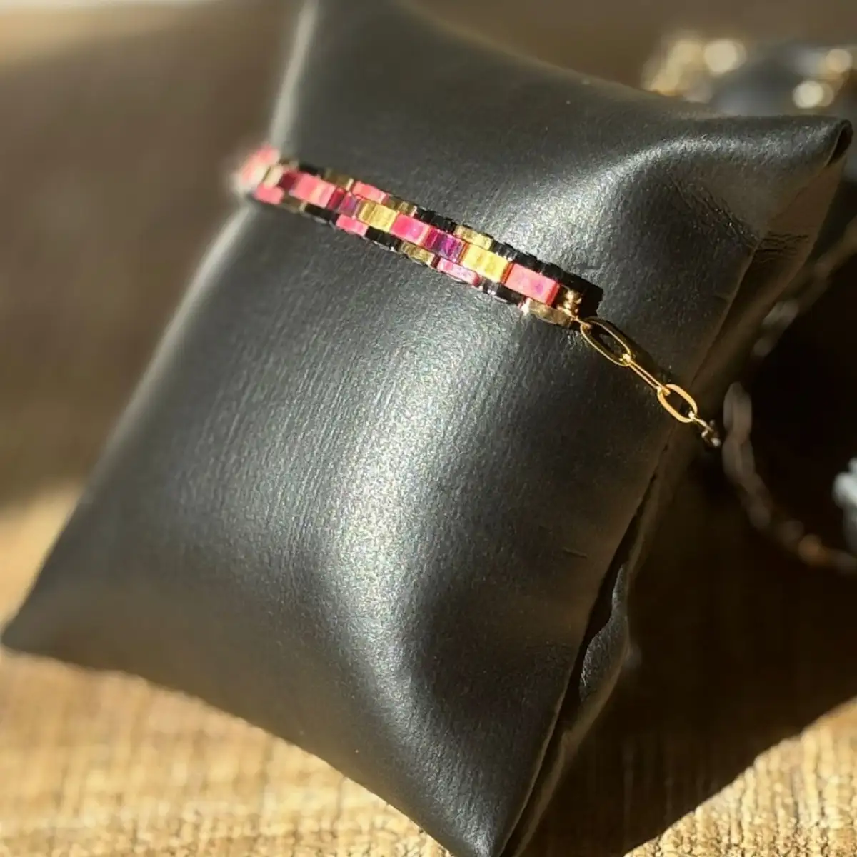 Bracelet - Tila Chain Rose, Noir & Doré