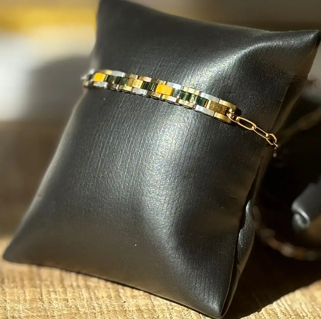 Bracelet - Tila Chain Argenté, Métal Foncé & Doré