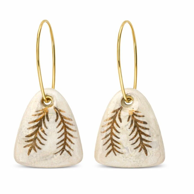 Feuillage - Céramique Doré à l'Or Fin