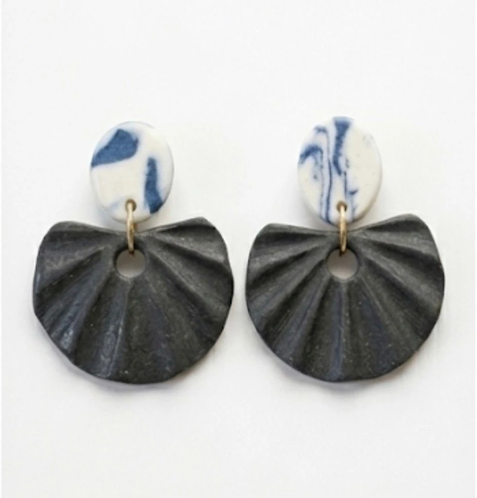 Eventail - Céramique Doré à l'Or Fin