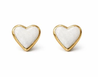 Cœur Blanc - Céramique Doré à l'Or Fin