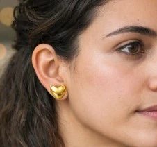 Cœur Doré - Céramique Doré à l'Or Fin