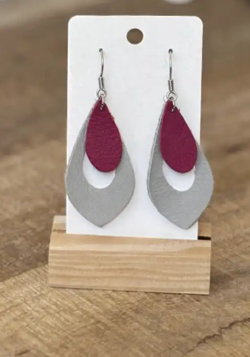 Boucles d'Oreilles - Éclat Framboise