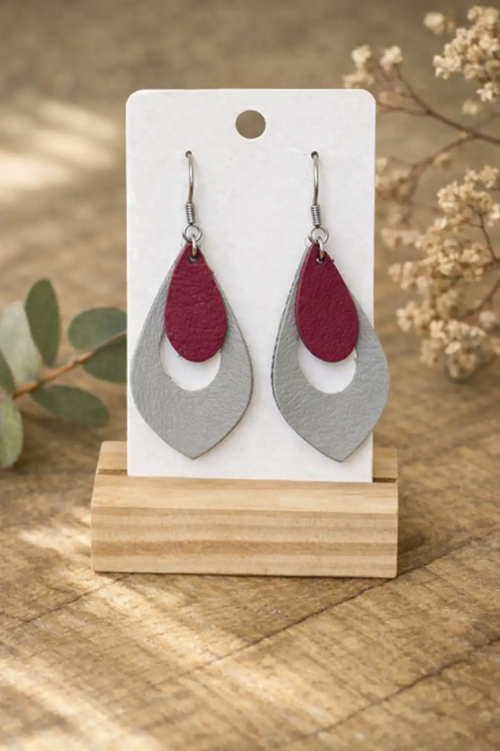 Boucles d'Oreilles - Éclat Framboise