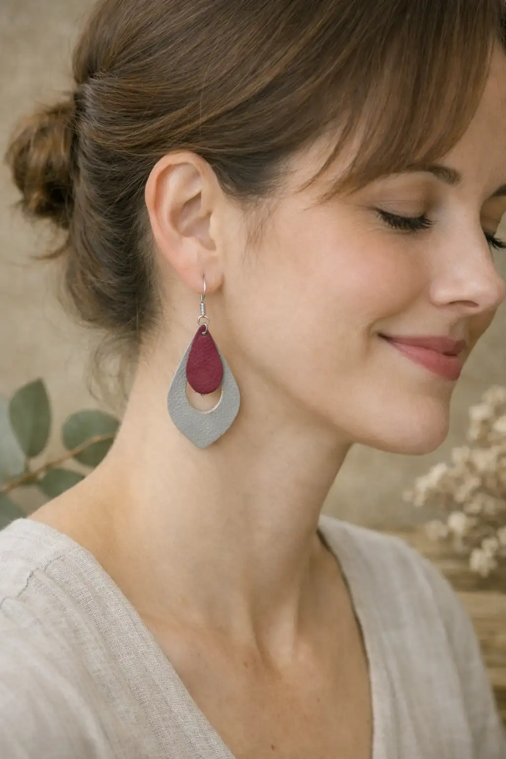 Boucles d'Oreilles - Éclat Framboise