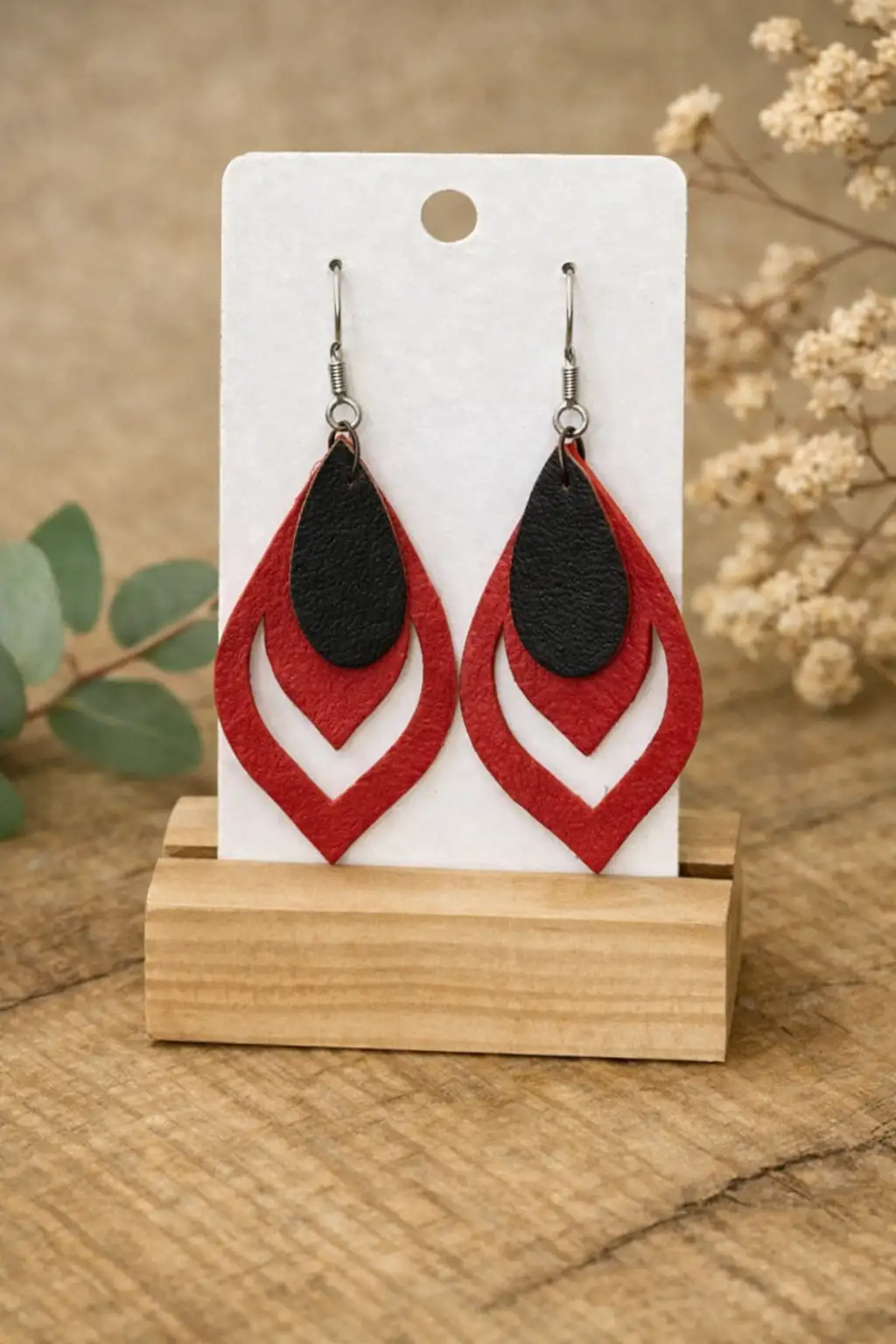 Boucles d'Oreilles - Goutte Écarlate